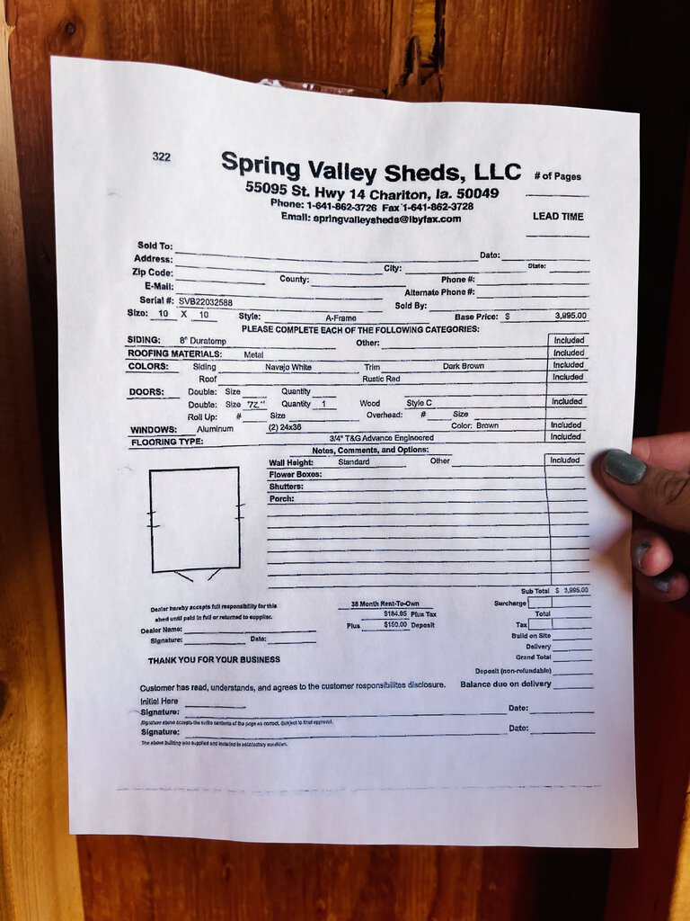 A-Frame Spring Valley Shed