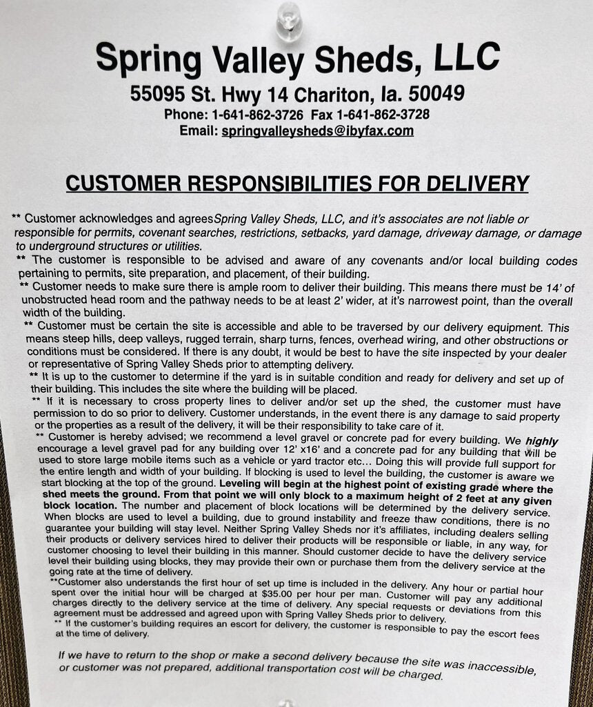 Green House Spring Valley Shed