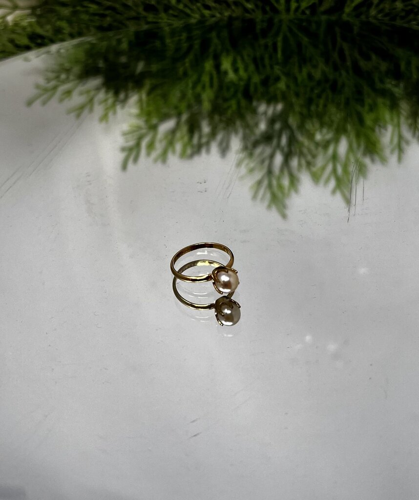 18k Gold Filled Faux Pearl Ring