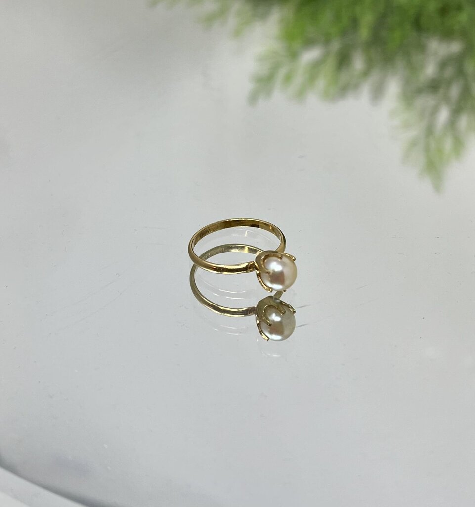 18k Gold Filled Faux Pearl Ring