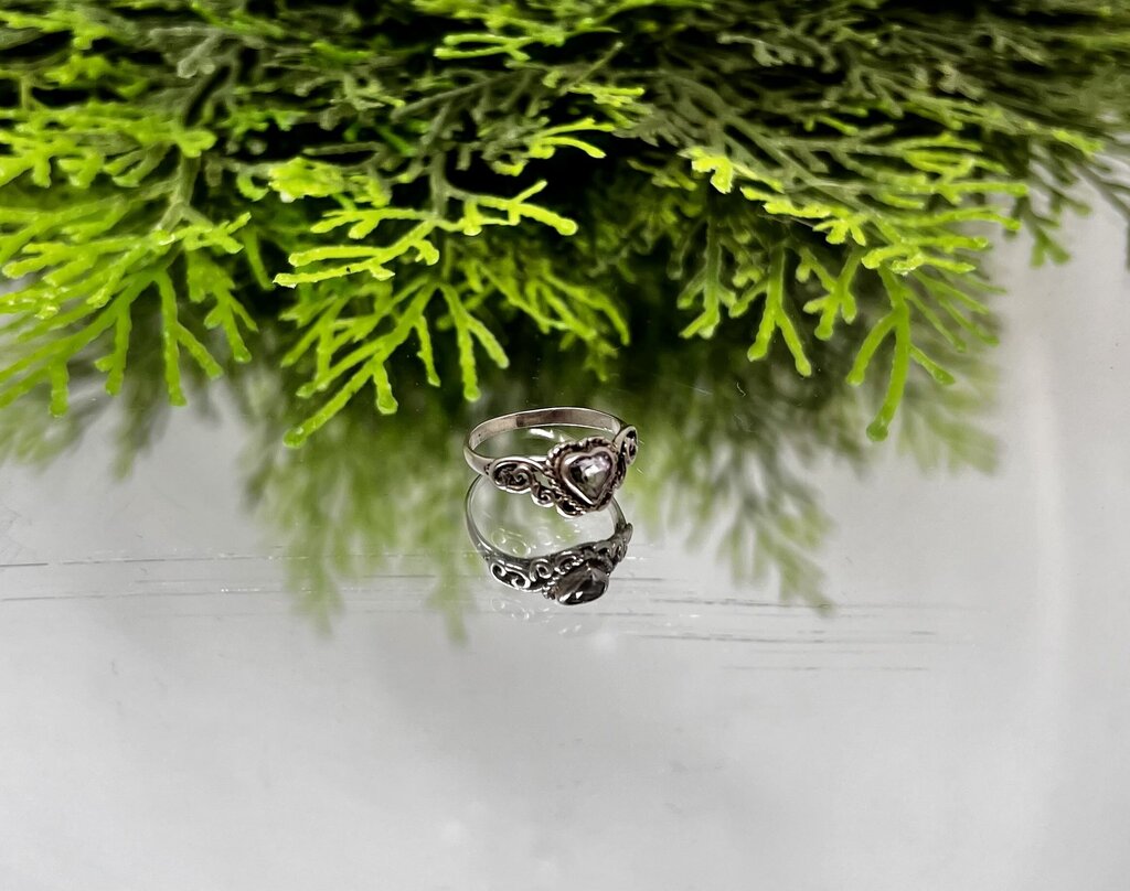 Sterling Ring Purple Heart Stone