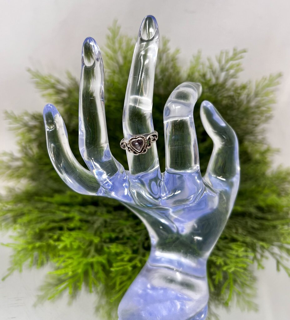 Sterling Ring Purple Heart Stone