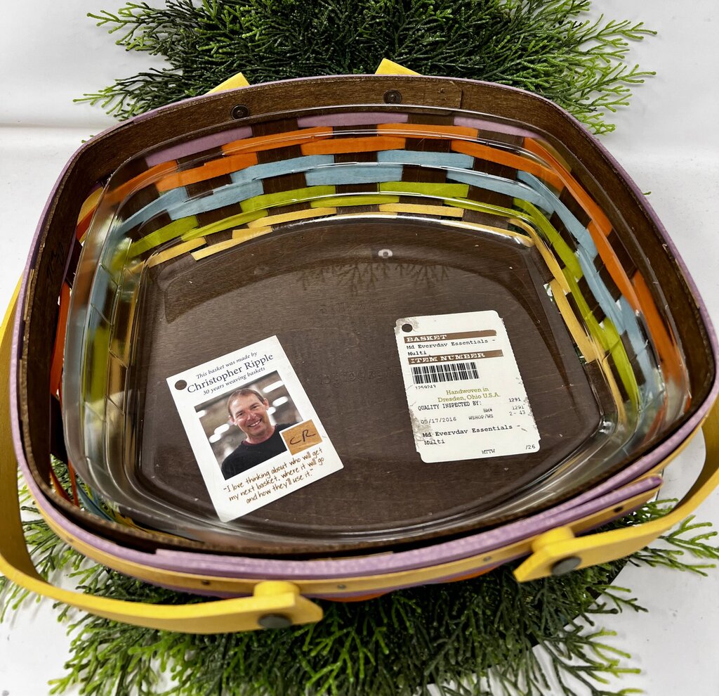 Longaberger 2016 Medium Everday Essentials Multicolored Basket