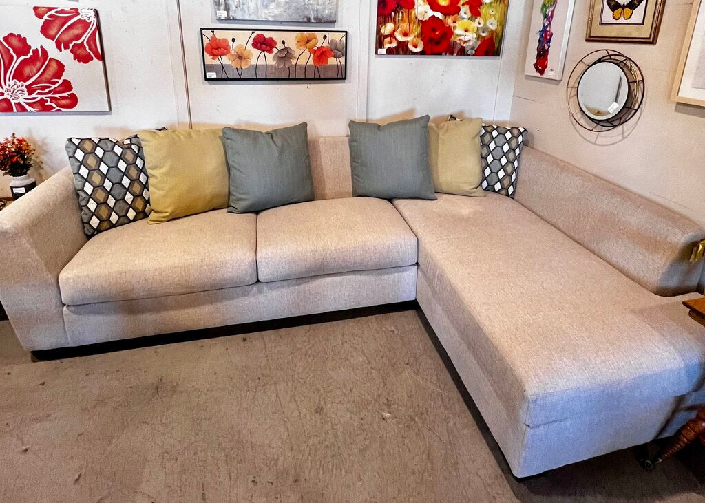 Ashley Linen Sectional Couch