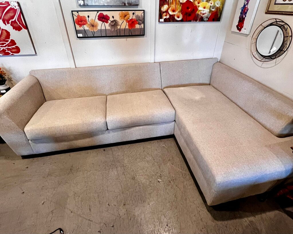 Ashley Linen Sectional Couch