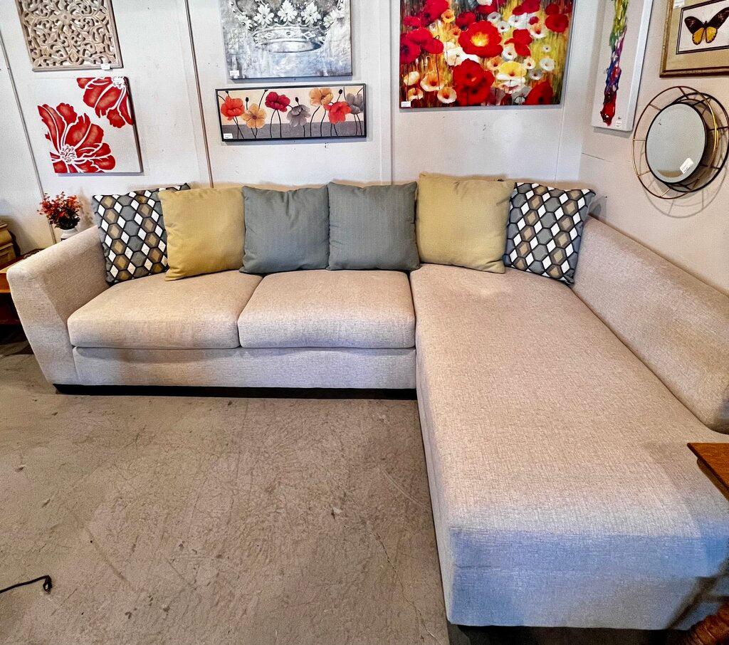 Ashley Linen Sectional Couch