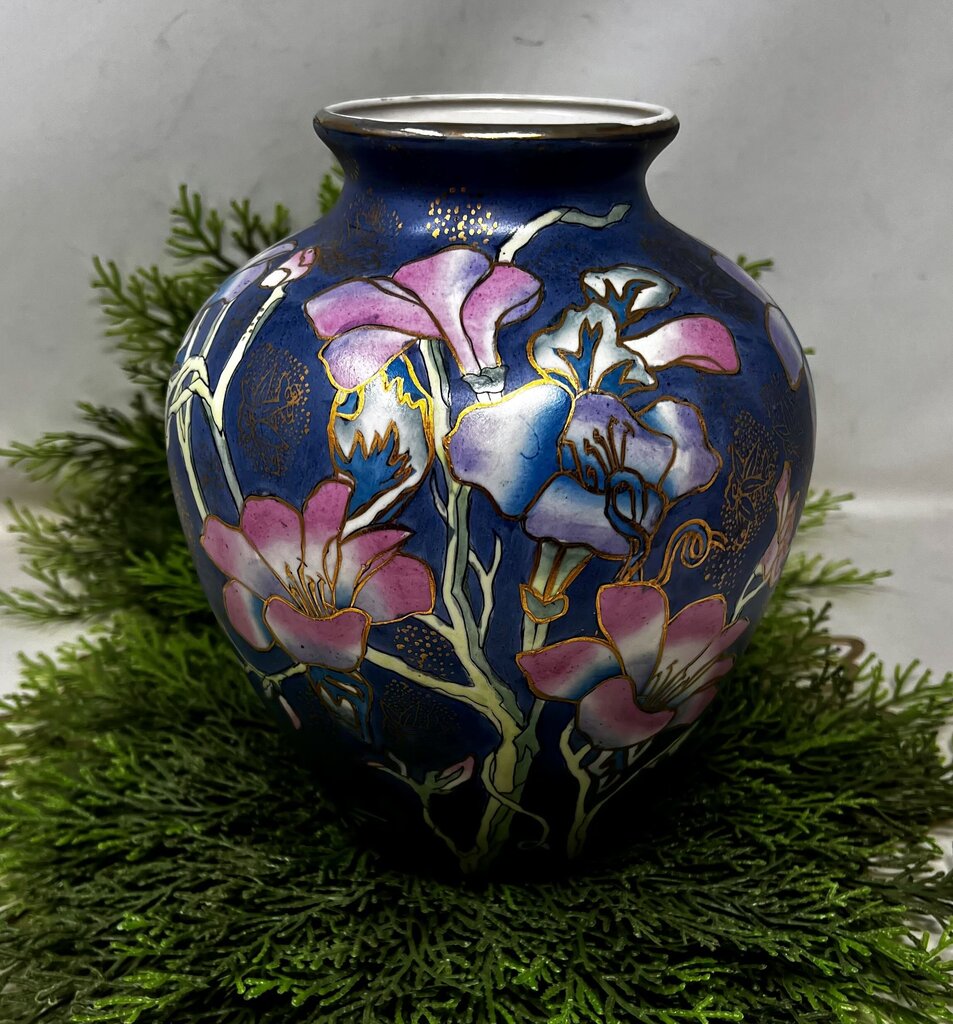 WFBI Vintage Floral Painted Vase
