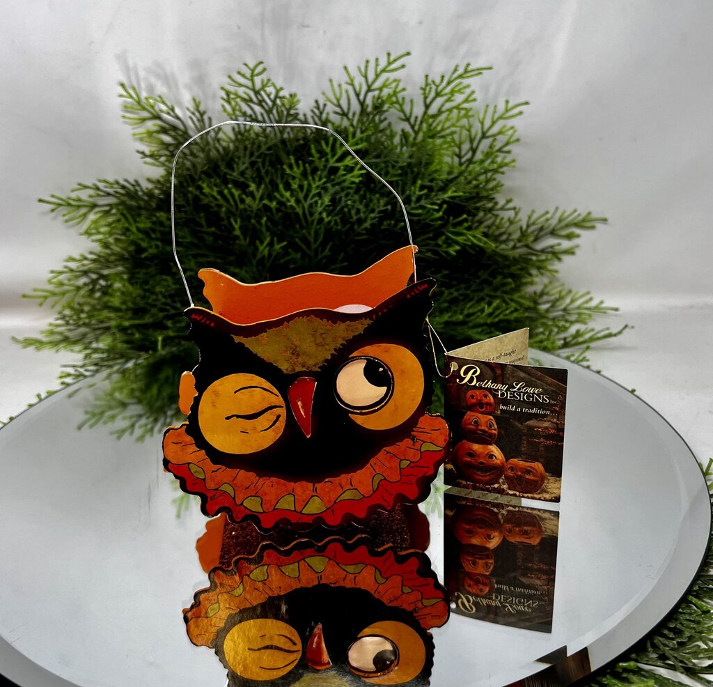 Bethany Lowe Owl Mini Bucket
