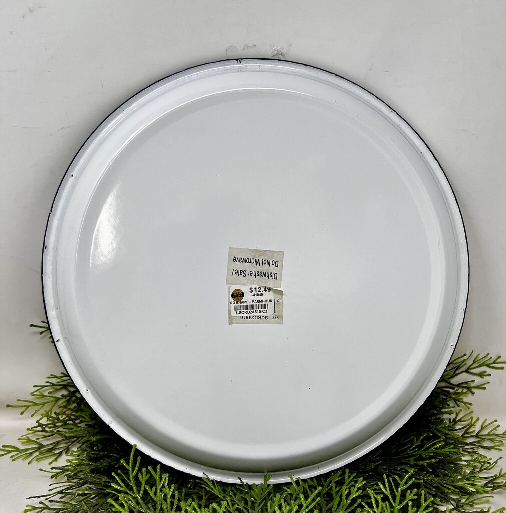 Metal Enamel Pig Farm Tray