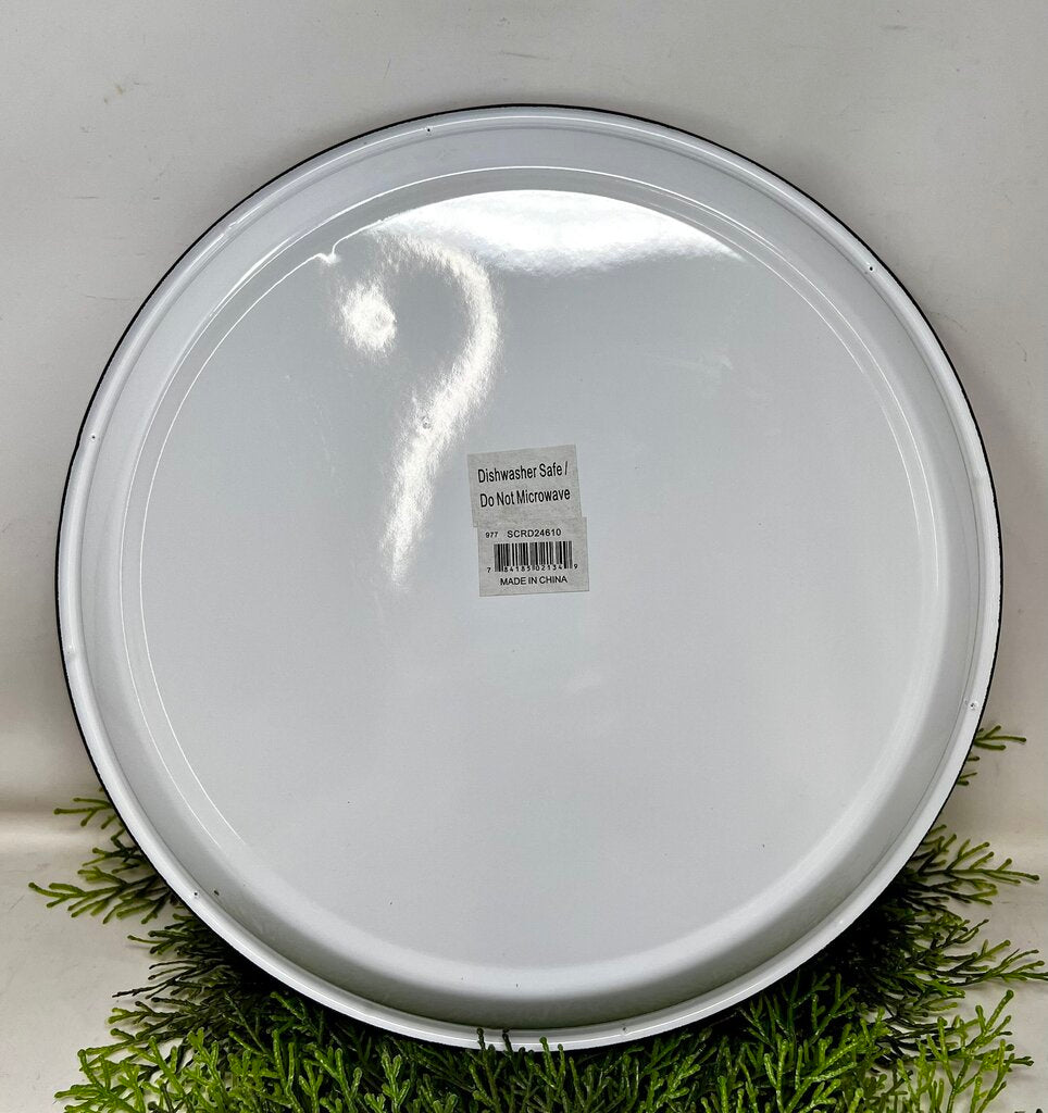 Rooster Enamel Tin Tray