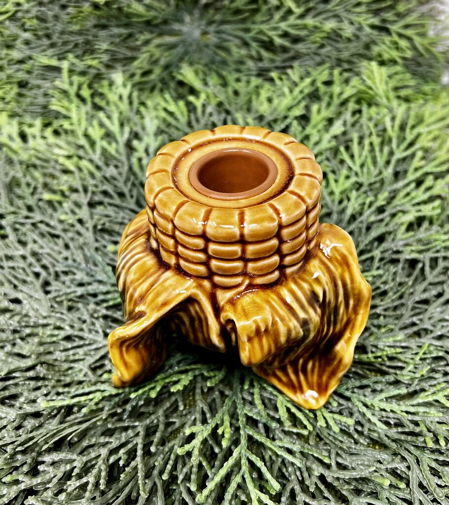 Ceramic Corn Cob Candlestick Holder