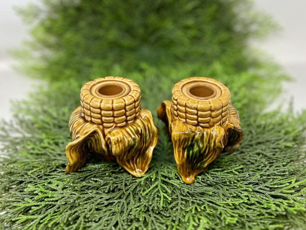 Ceramic Corn Cob Candlestick Holder