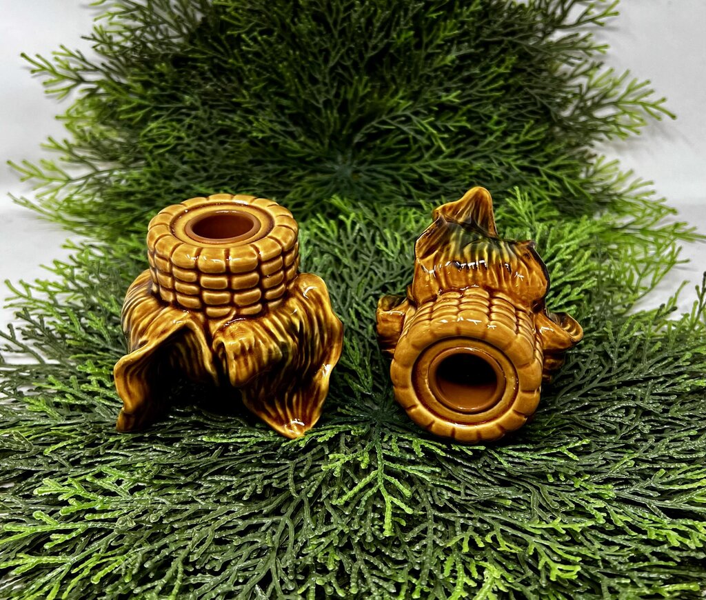 Ceramic Corn Cob Candlestick Holder