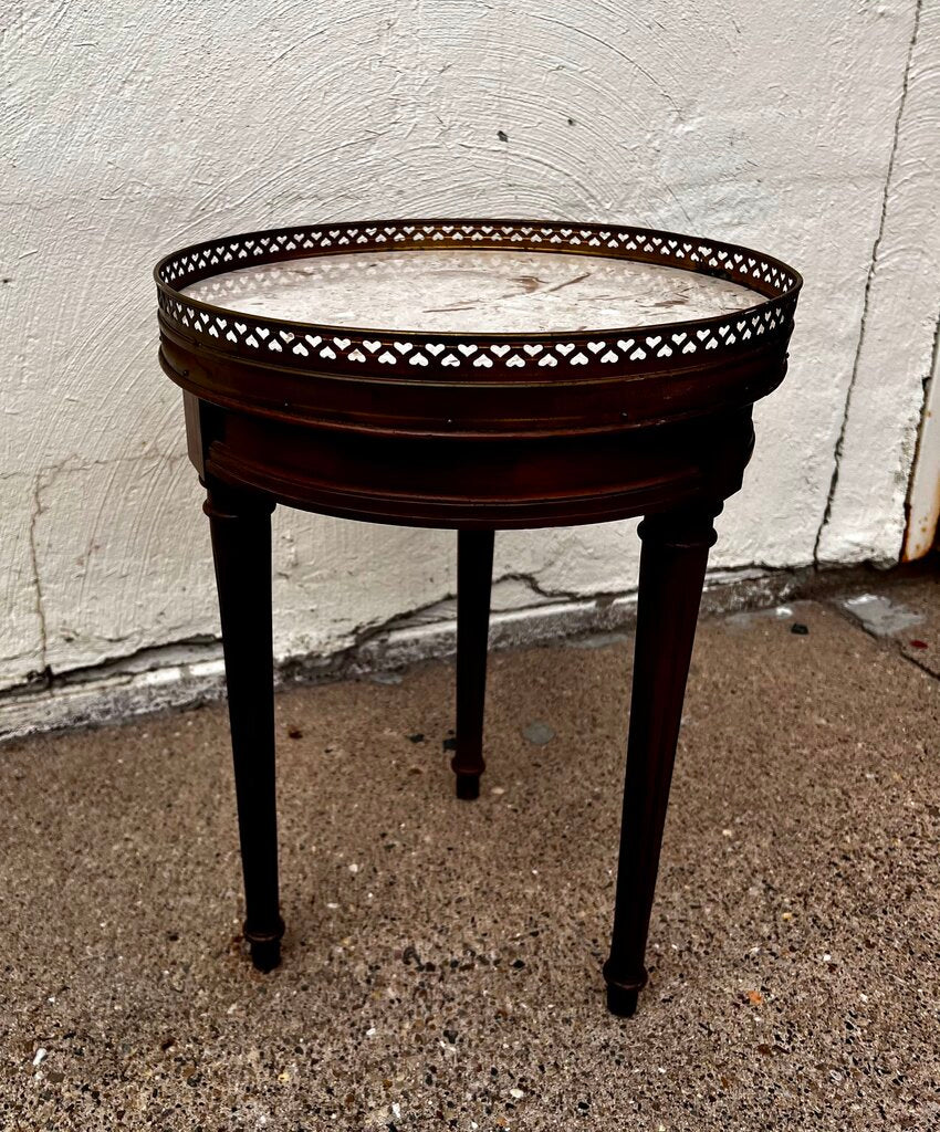 Brandt Mid Century Round Marble Side Table
