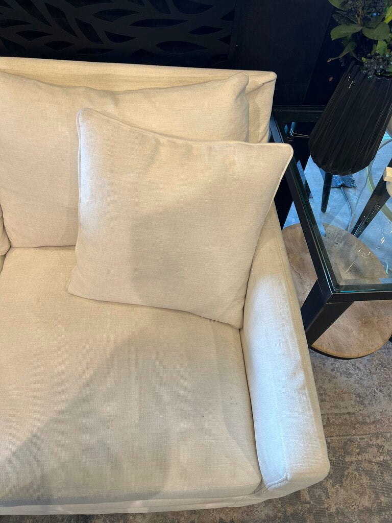 White Linen Loveseat