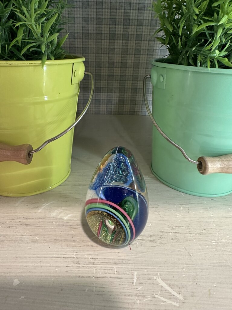 Glass Eye Studio Egg Paperweight