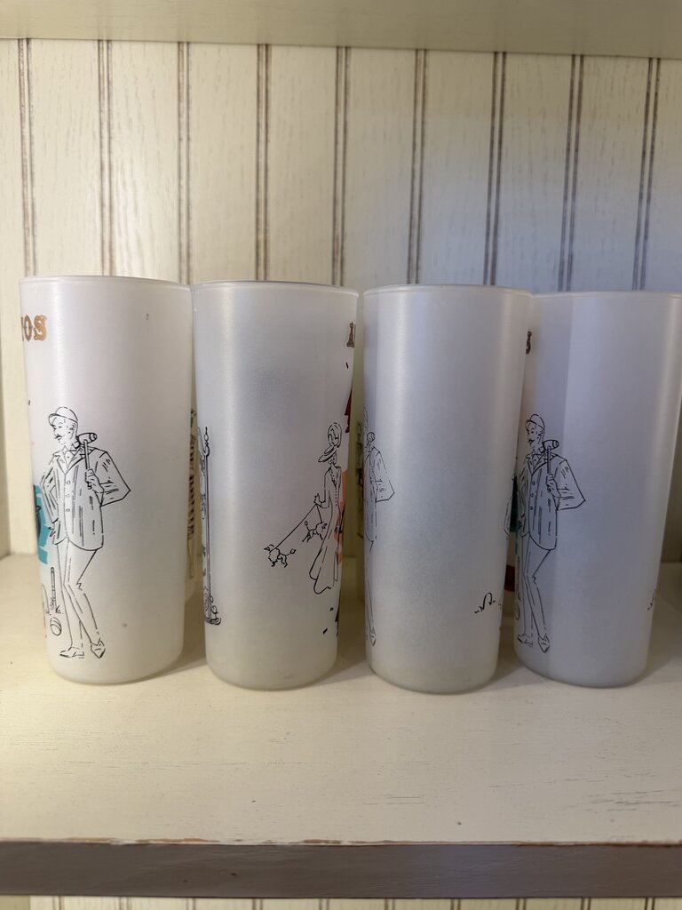 Vintage Anchor Hocking Antique Auto Tumblers