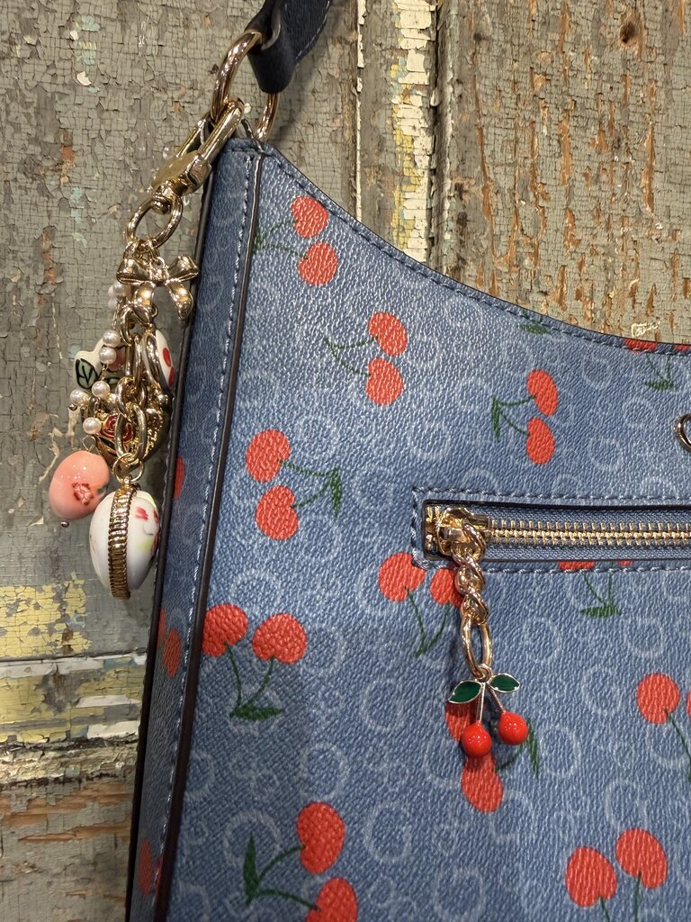 Guess Cherry Shoulder Handbag With Charms
