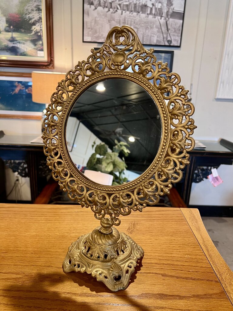 Vintage Iron Victorian Style Reproduction Vanity Mirror