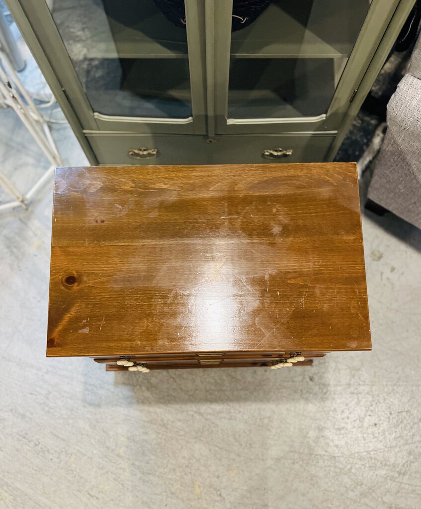 Vintage Wood Map Chest