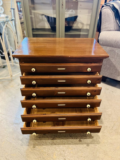 Vintage Wood Map Chest