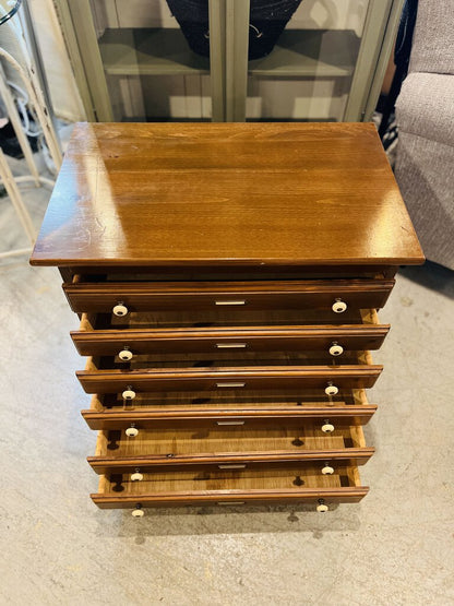 Vintage Wood Map Chest