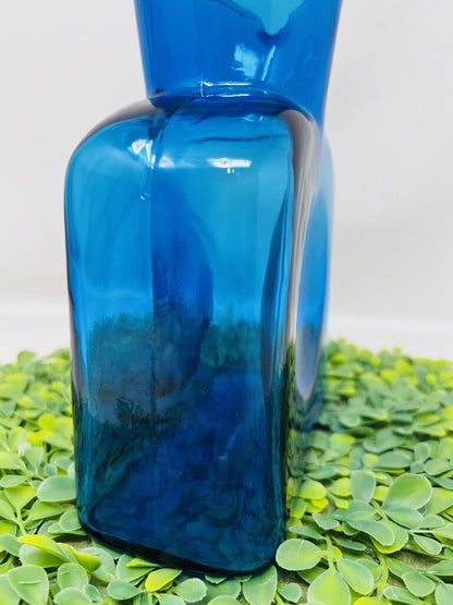 Blenko Blue Pitcher Double Spout