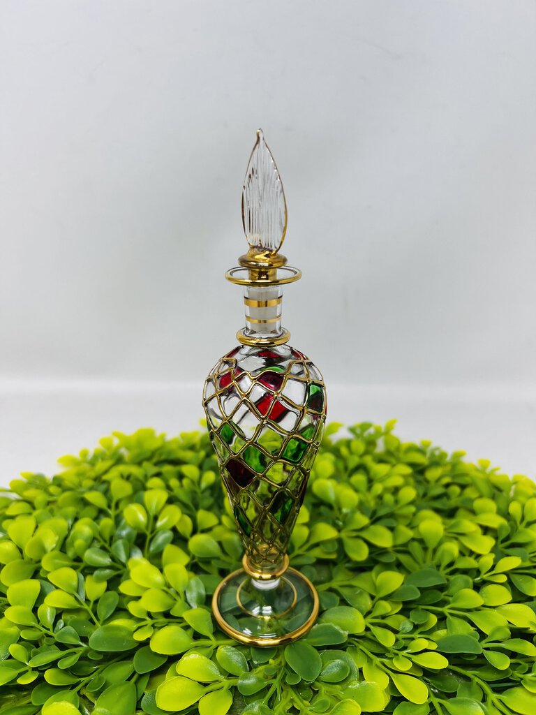 Tiny Glass Perfume Bottle Lattice Design