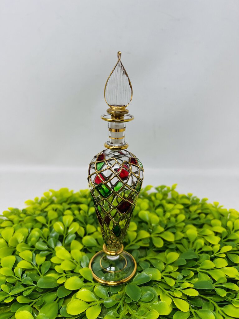 Tiny Glass Perfume Bottle Lattice Design