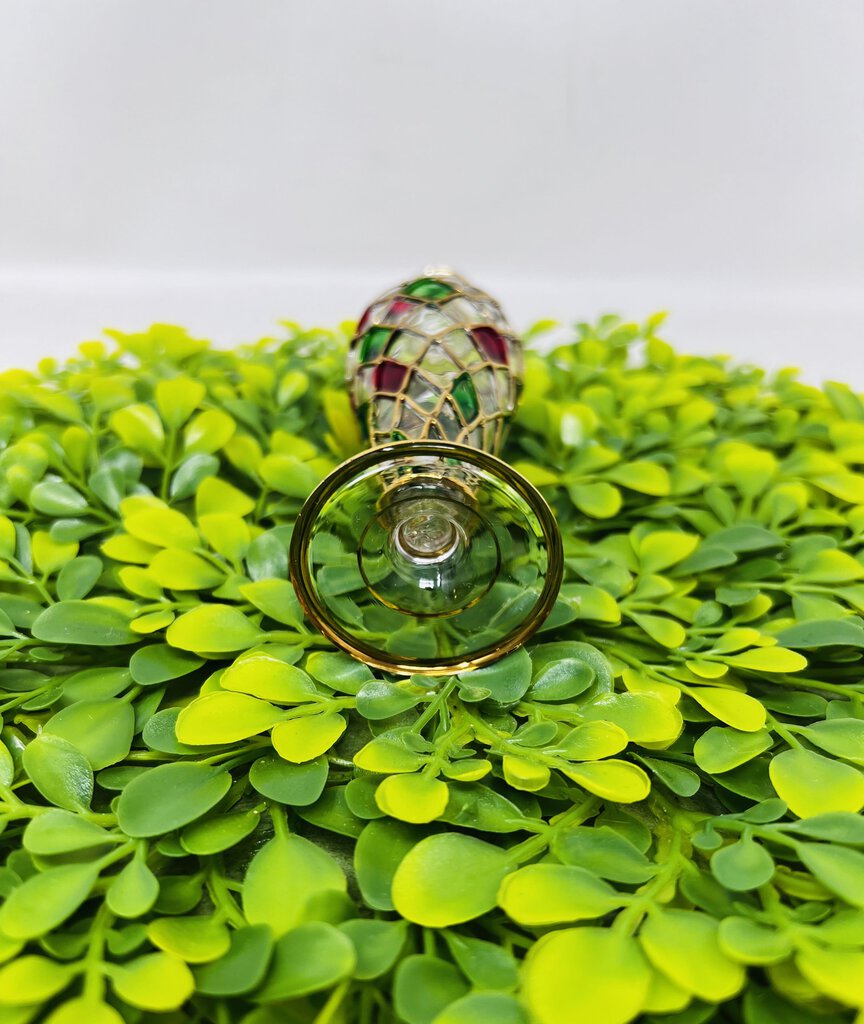 Tiny Glass Perfume Bottle Lattice Design