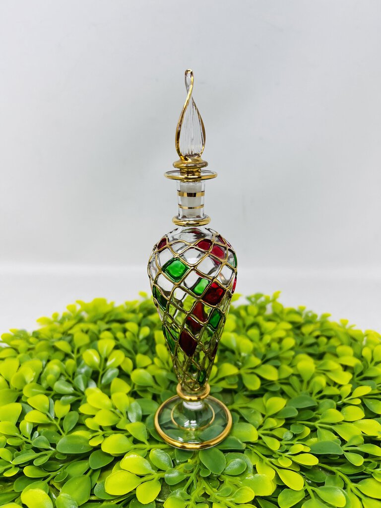 Tiny Glass Perfume Bottle Lattice Design