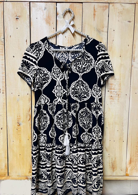 Boho Ruffled Dress SMALL