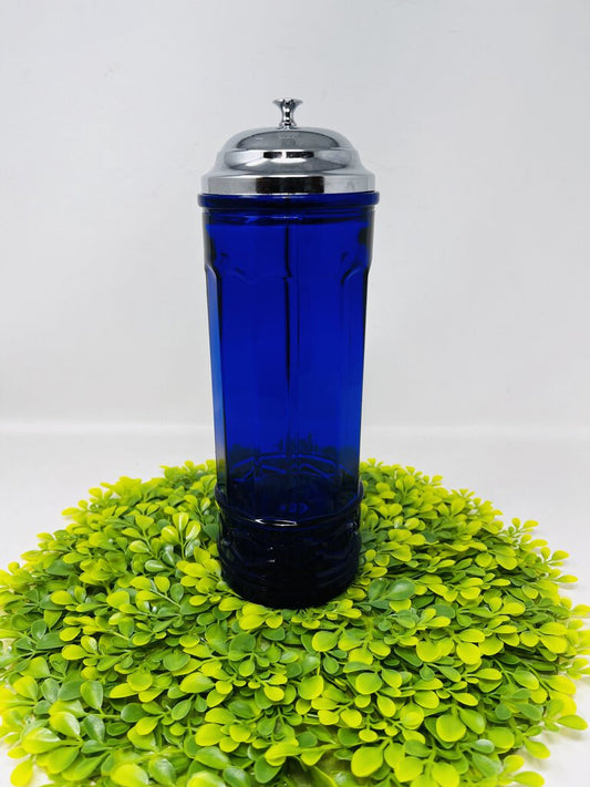 Cobalt Glass Straw Holder