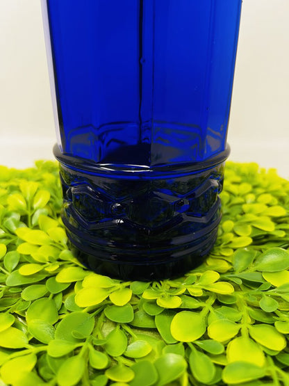 Cobalt Glass Straw Holder