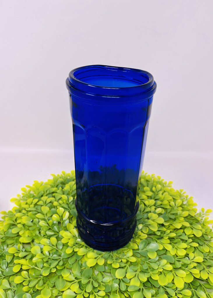 Cobalt Glass Straw Holder