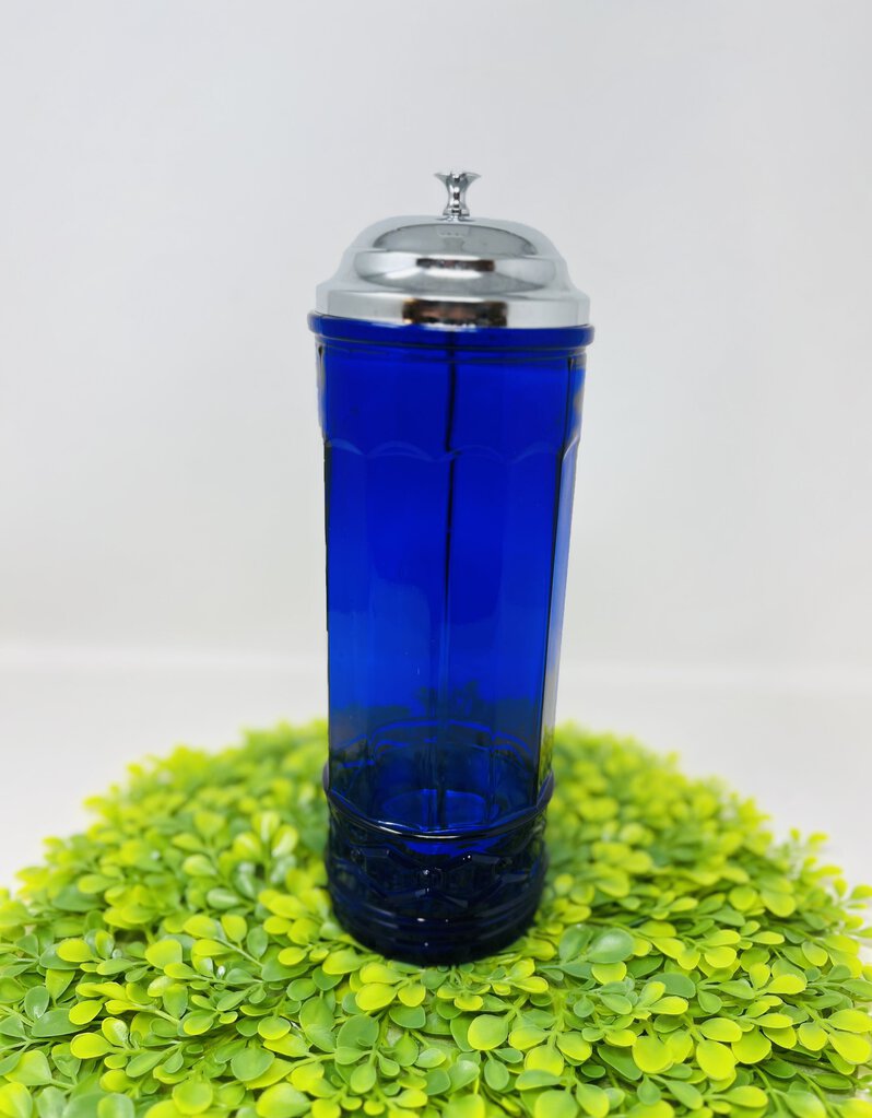 Cobalt Glass Straw Holder