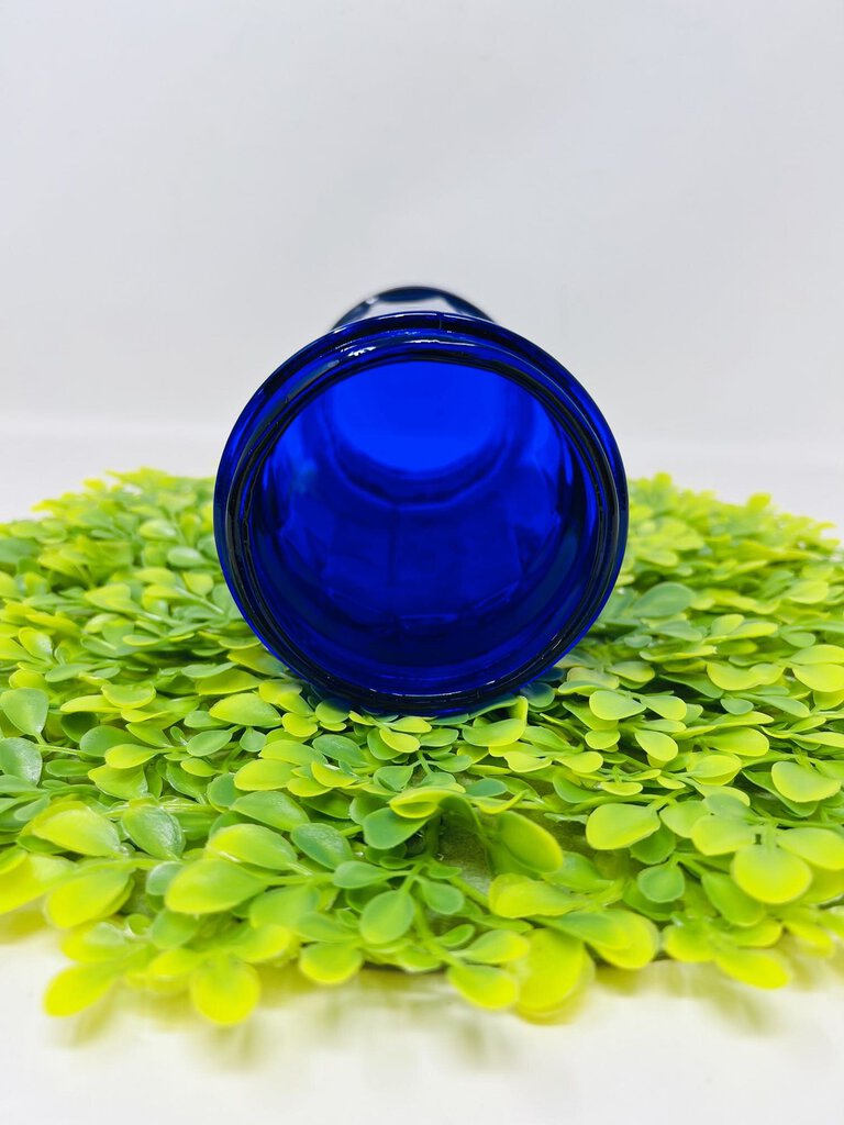 Cobalt Glass Straw Holder