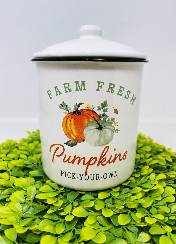 Farm Fresh Pumpkins Tin Container