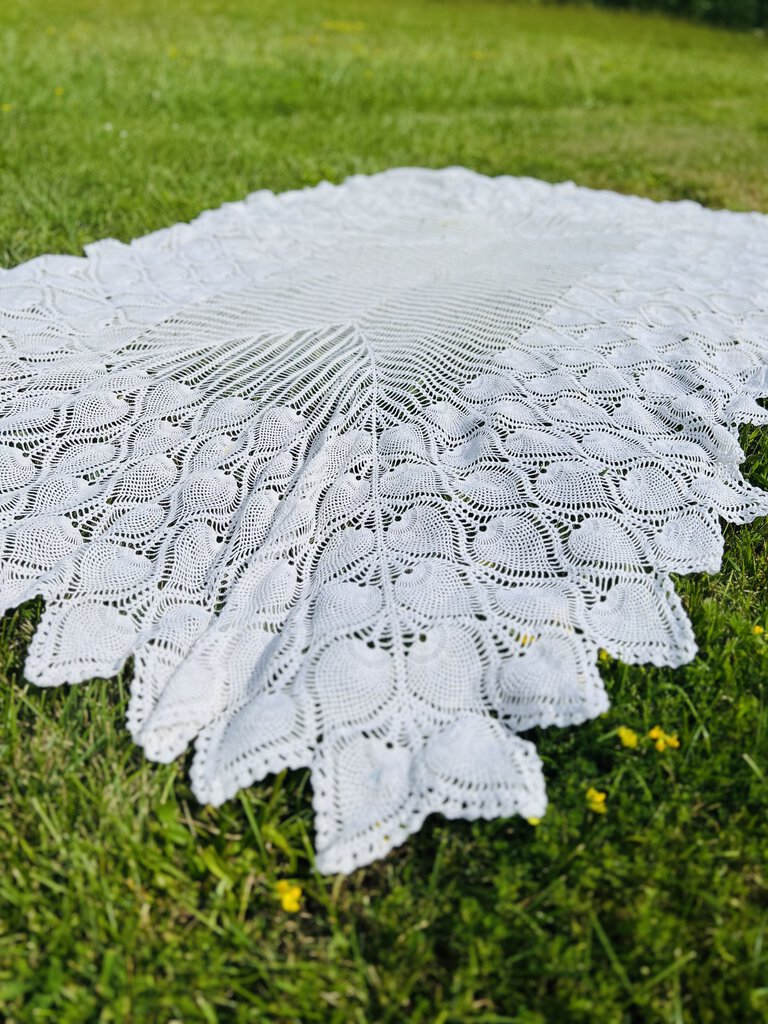 White Lace Patterned Table Cloth