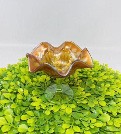 Fenton Marigold Vaseline Compote