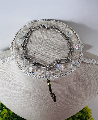 Swarovski Crystal Beaded Sterling Bracelet