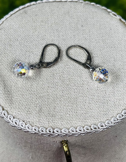 Swarovski Crystal Beaded Sterling Earrings