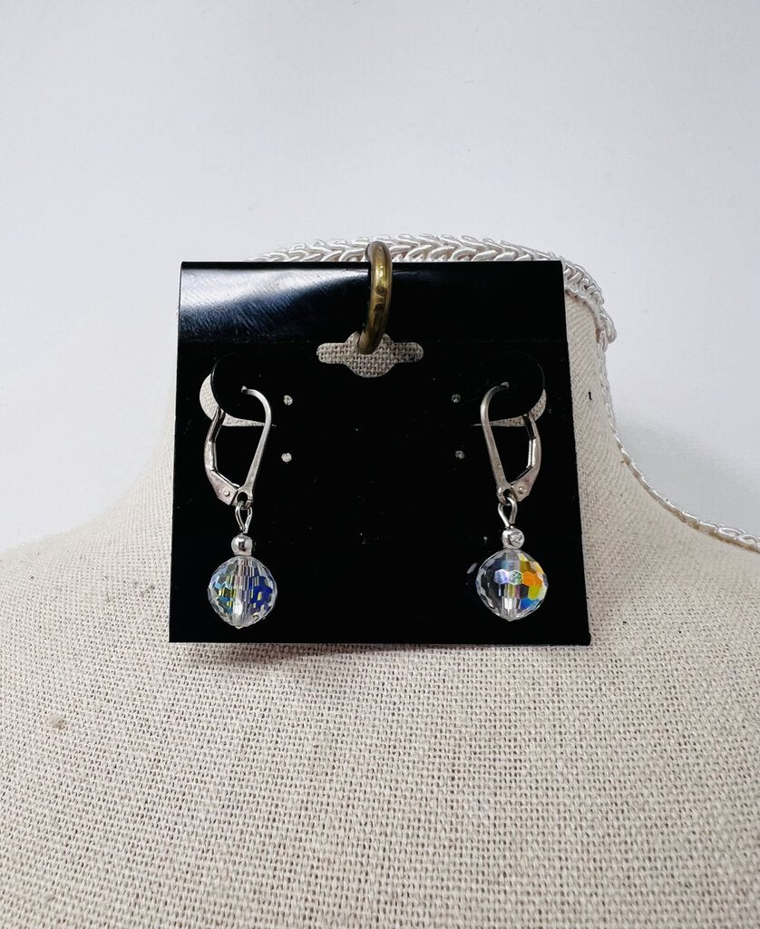 Swarovski Crystal Beaded Sterling Earrings