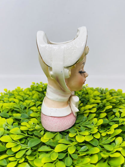 Lady Head Vase Pink Shirt