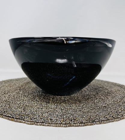 Kosta Boda Contrast Black Bowl