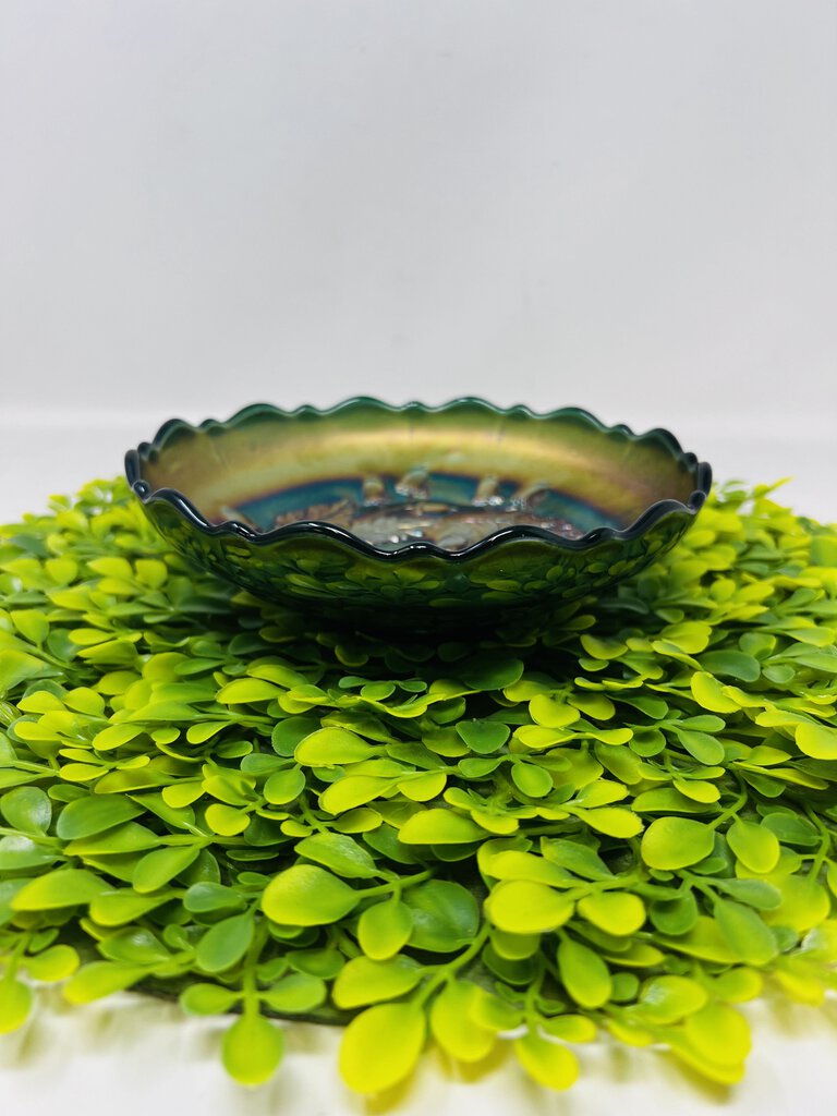 Fenton Acorn Carnival Glass Dish