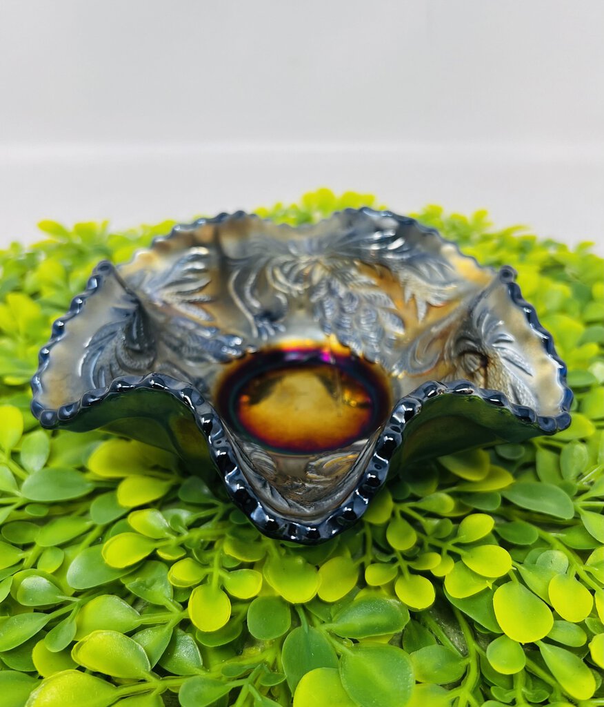 Fenton Pinecone Ruffled Bowl