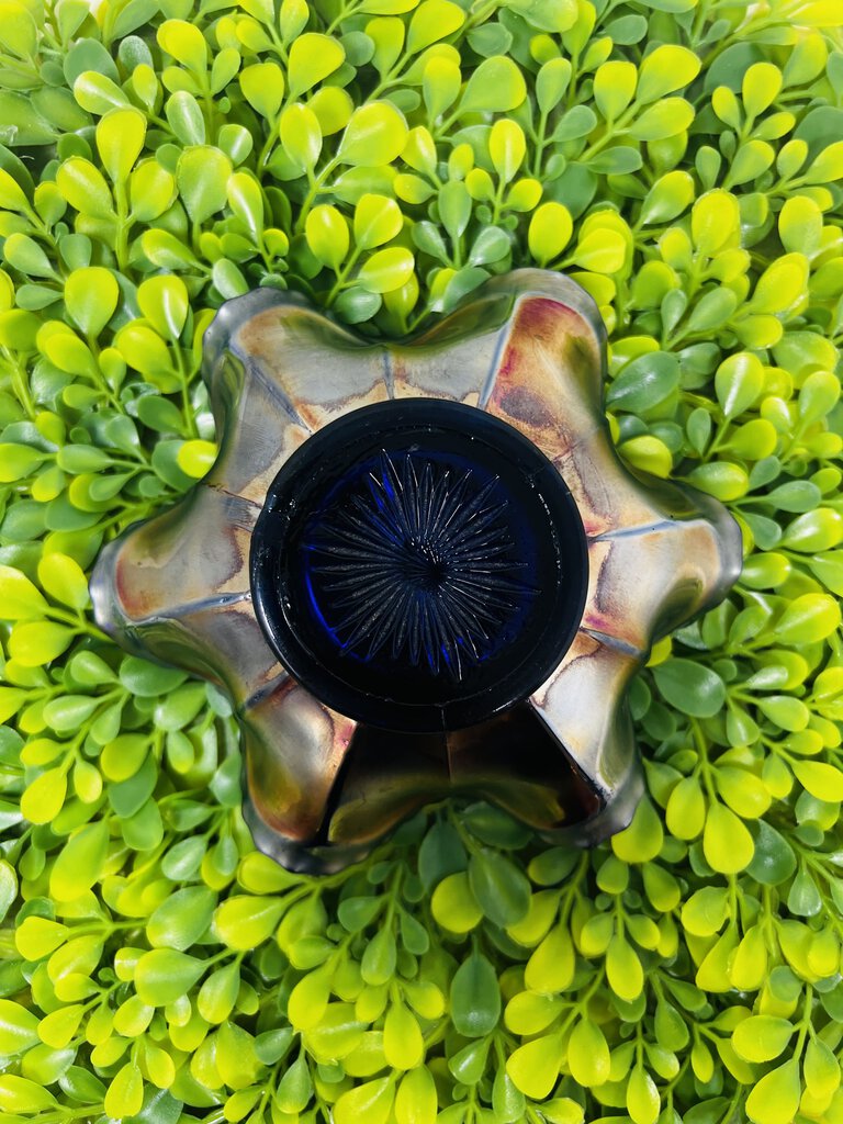 Fenton Pinecone Ruffled Bowl