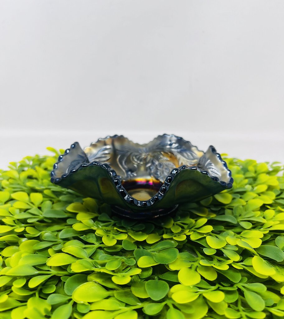 Fenton Pinecone Ruffled Bowl