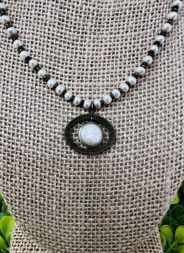 Silpada Pearl Coin Beaded Necklace